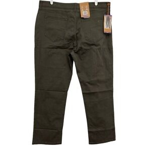 Weatherproof Vintage Men Trendy Brown Pants 40x30 Straight Elastic Waistband NWT